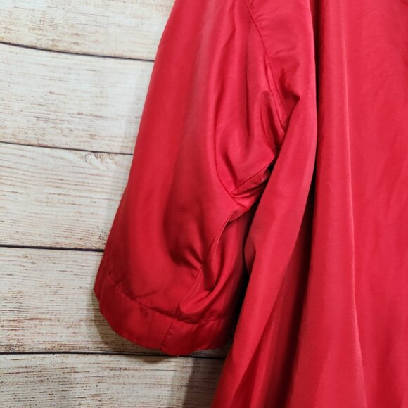 DryJoys by FootJoy 1/2 Zip Snap Pullover Golf Rain Jacket Mens Large Red/Black - Picture 14 of 16